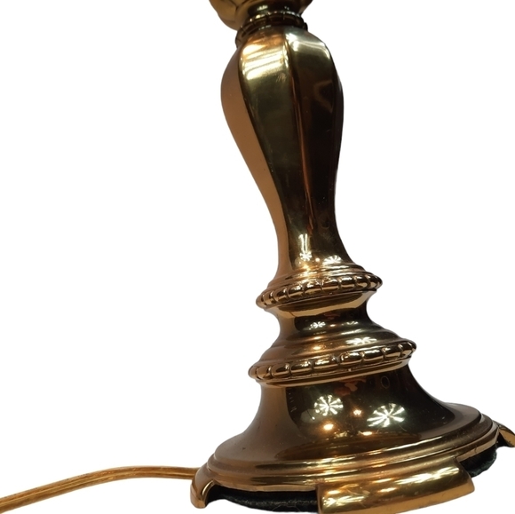 Brass Candle Stick Lamp Large Hollywood Regency Vintage 1950s - Picture 6 of 15